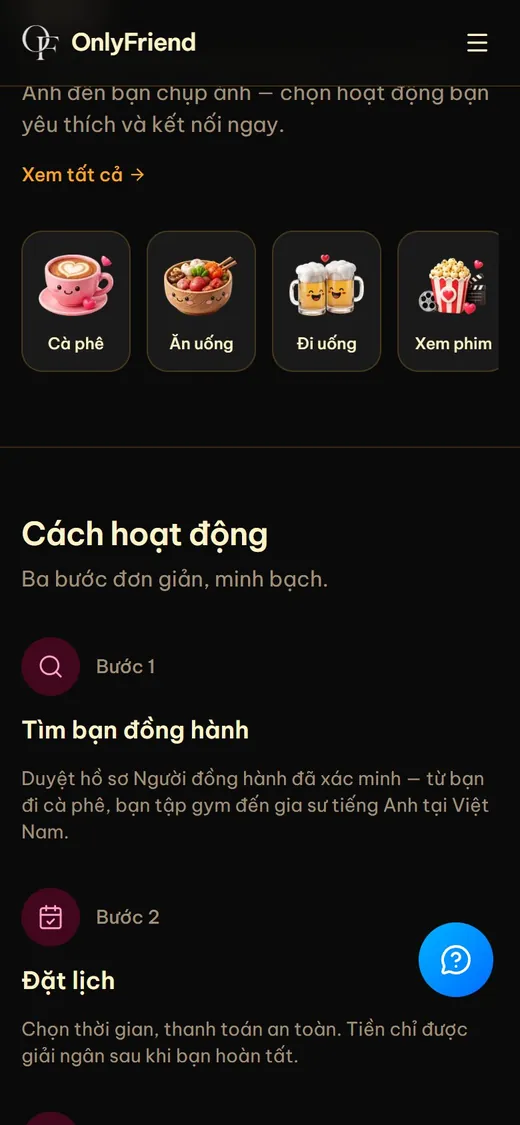OnlyFriend trên điện thoại: Cách hoạt động